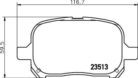 Колодки гальмівні дискові передні Toyota Camry 2.4, 3.0 (01-06)/Lexus RX 300 (00-03) - NISSHINBO NP1033