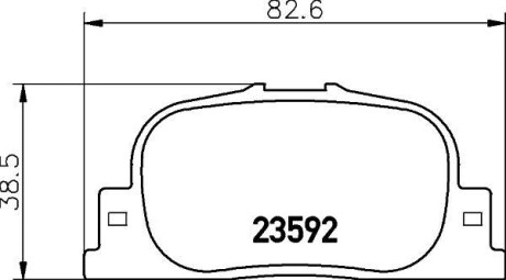 Колодки гальмівні дискові задні Toyota Camry 2.2, 3.0 (96-01) - NISSHINBO NP1035