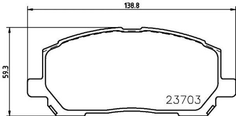 Колодки тормозные дисковые передние Lexus RX 300 3.0 (00-03) - NISSHINBO NP1041