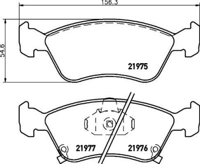 Колодки тормозные дисковые передние Toyota Avensis 1.6, 1.8 2.0 (97-03) - (446505020, 0446505040, 0446505042) NISSHINBO NP1050