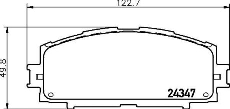 Колодки гальмівні дискові передние Toyota Prius Hybrid 1.8 (09-), Yaris 1.6 (08-13) - (044650W141, 0446547060, 044650W140) NISSHINBO NP1053