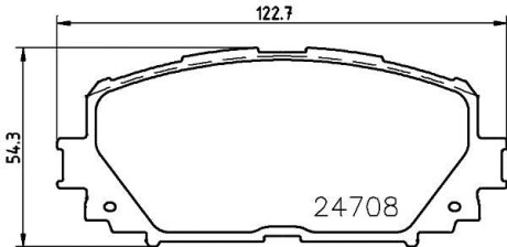 Колодки тормозные дисковые передние Toyota Yaris 1.3, 1.5, 1.8 (05-) - (04465B1360, 044650D130, 0446552190) NISSHINBO NP1060 (фото 1)