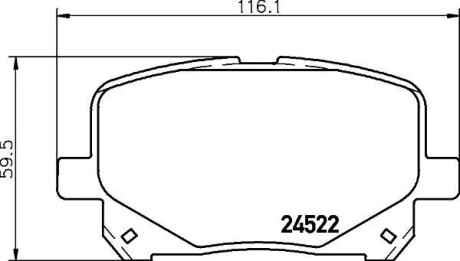 Колодки тормозные дисковые передние Lexus RX 300(00-03)/Toyota Camry 2.4, 3.0 (01-06) - NISSHINBO NP1065