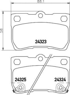 Колодки тормозные дисковые задние Lexus IS 250, 200d, 220d, Lexus GS 300, 430, 450h (05-) - NISSHINBO NP1067