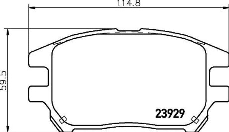 Колодки гальмівні дискові передні Lexus RX 300 (00-03) - NISSHINBO NP1076