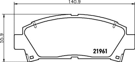 Колодки гальмівні дискові передние Lexus GS 300, 430 (05-11), Camry 2.0, 2.4(01-06), Avensis 1.8, 2.0 (00-03) - NISSHINBO NP1077