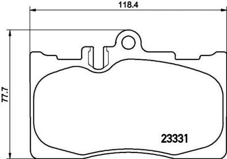 Колодки тормозные дисковые передние Lexus RX 300, 350 (00-06) - (0446548090, 0446548050, 0446548040) NISSHINBO NP1079