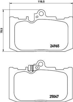 Колодки тормозные дисковые передние Lexus GS 300, 430, 450h 3.0, 4.5 (05-11) - NISSHINBO NP1106