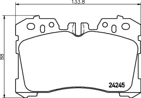 Колодки гальмівні дискові передні Lexus LS 460, 600h (07-) - (0446550260, 044650W110) NISSHINBO NP1107