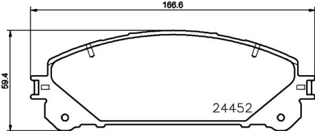 Колодки гальмівні дискові передні Strong Ceramic Lexus RX 350, 450 (08-), Lexus NX 200t, 300h (14-), RAV-4 2.0 (15-) - NISSHINBO NP1109SC