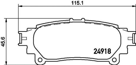 Колодки тормозные дисковые задние Lexus 270, 350, 450h (08-15)/Toyota Highlander 2.0, 3.5 (15-) - NISSHINBO NP1111