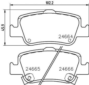 Колодки гальмівні дискові задні Toyota Auris 1.4, 1.6, 1.8, 2.0 (06-) - NISSHINBO NP1114