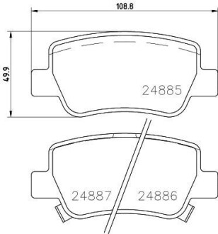 Колодки тормозные дисковые задние Toyota Avensis 1.6, 1.8, 2.0, 2.2 (08-) - NISSHINBO NP1118