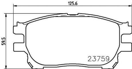 Колодки тормозные дисковые передние Toyota Previa 2.0, 2.4 (00-06) - (0446528490) NISSHINBO NP1123