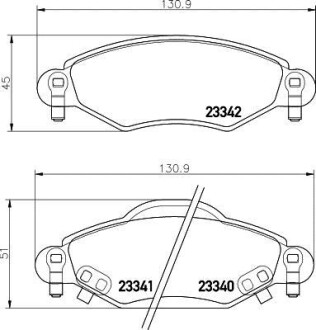 Колодки гальмівні дискові передние Toyota Yaris 1.0, 1.3, 1.5 (01-05) - (044650D040, 044650D010) NISSHINBO NP1130