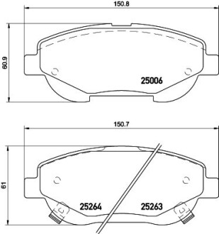 Колодки тормозные дисковые передние Toyota Avensis (08-) - NISSHINBO NP1158