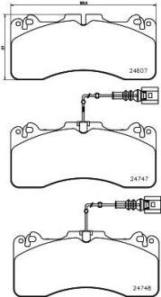 Колодки тормозные дисковые передние Lexus GS (15-), LS (12-) - NISSHINBO NP1161