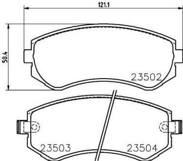 Колодки тормозные дисковые передние Nissan Almera 1.4, 1.6, 2.0 (95-00), Patrol 4.2 4.8 (00-) - NISSHINBO NP2015