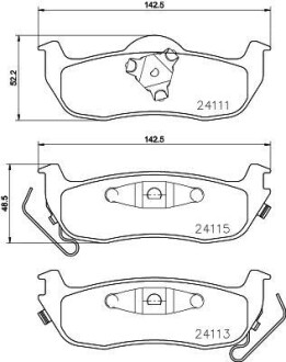 Колодки гальмівні дискові задні Infiniti QX56 5.6 (03-10) - (05080871AA, 05080871AB, 5080871AA) NISSHINBO NP2016