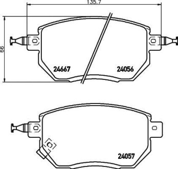 Колодки тормозные дисковые передние Nissan Murano, Qashqai 2.5, 3.5 (07-) - NISSHINBO NP2024