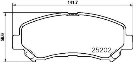 Колодки тормозные дисковые передние Nissan Qashqai, X-Trail 1.6, 2.0, 2.5 (07-) - NISSHINBO NP2048