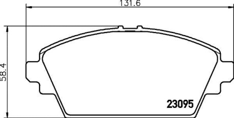 Колодки гальмівні дискові передние Nissan Primera 1.6, 1.8, 2.0 (02-) - NISSHINBO NP2054