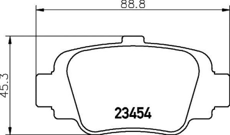 Колодки тормозные дисковые задние Nissan Micra 1.0, 1.3 (92-00) - (4406099B25) NISSHINBO NP2066