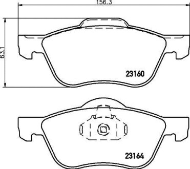 Колодки гальмівні дискові передние Nissan Primera 1.6, 1.8, 2.0 (96-02) - NISSHINBO NP2071