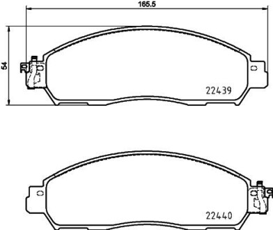 Колодки тормозные дисковые передние Nissan Leaf (17-), NV200 (10-), Serena (16-) - (d10605TA0A) NISSHINBO NP2106