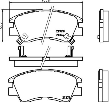 Колодки гальмівні дискові передні Strong Ceramic Mitsubishi L300 - (dbp511111, mb500812, mb500813) NISSHINBO NP3000SC (фото 1)