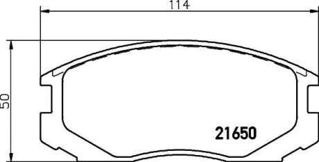 Колодки тормозные дисковые передние Mitsubishi Colt 1.3, 1.5 (00-03)/Daihatsu Terios 1.3, 1.5 (06-) - NISSHINBO NP3003