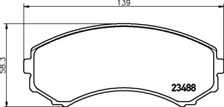 Колодки тормозные дисковые передние Strong Ceramic Mitsubishi Pajero 2.5, 3.2, 3.8 (06-) - NISSHINBO NP3006SC