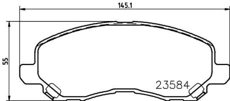 Колодки гальмівні дискові передние Mitsubishi ASX, Lancer, Outlander 1.6, 1.8, 2.0 (08-) - NISSHINBO NP3009