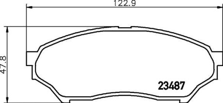 Колодки гальмівні дискові передние Mitsubishi Pajero 1.8, 2.0 (99-07) - (mr334953, mz690025, mn102615) NISSHINBO NP3015