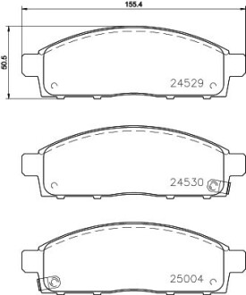 Колодки тормозные дисковые передние Strong Ceramic Mitsubishi L200 2.5 (05-) - NISSHINBO NP3016SC