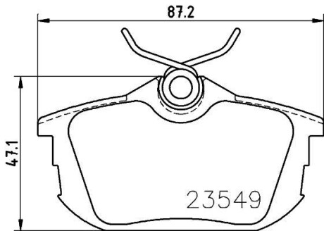 Колодки тормозные дисковые задние Mitsubishi Carisma, Colt VI 1.6, 1.8 (00-09) - NISSHINBO NP3025