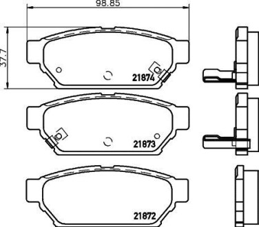 Колодки тормозные дисковые задние Mitsubishi Carisma, Colt IV, Lancer 1.6, 1.8 (95-06) - NISSHINBO NP3026