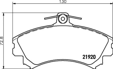 Колодки тормозные дисковые передние Mitsubishi Colt 1.1, 1.3, 1.5 (04-12)/Smart 1.1 1.3, 1.5 (04-06) - NISSHINBO NP3029