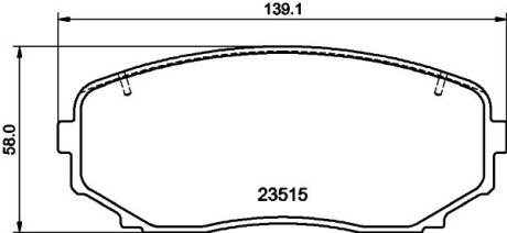 Колодки гальмівні дискові передні Mitsubishi Pajero Sport III KS_ (15-) - (4605B541, 4605B475) NISSHINBO NP3037SC