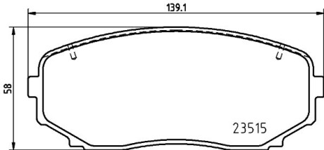 Колодки тормозные дисковые передние Mitsubishi Eclipse Cross (17-) - NISSHINBO NP3051