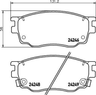 Колодки гальмівні дискові передні Mazda 6 1.8, 2.0 (02-07) - NISSHINBO NP5013