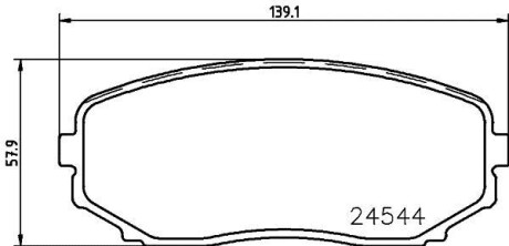 Колодки гальмівні дискові передні Mazda CX-7, CX-9 2.2, 2.3, 3.5, 3.7 (06-) - NISSHINBO NP5015