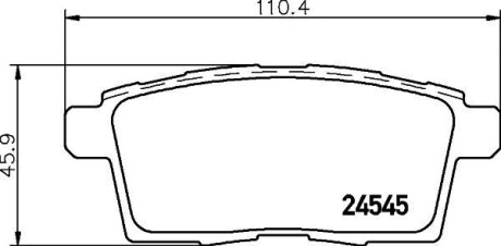 Колодки тормозные дисковые задние Mazda CX-7, CX-9 2.2, 2.3, 3.7 (07-) - NISSHINBO NP5024