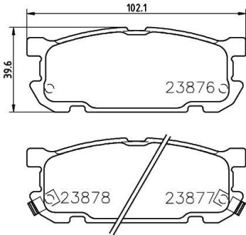 Колодки гальмівні дискові задні Mazda MX-5 1.8 (00-05) - NISSHINBO NP5027