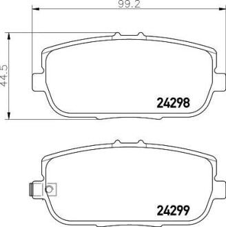 Колодки тормозные дисковые задние Mazda MX-5 1.8, 2.0 (05-) - (nfy72446z, nfy72643z, nfy72648z) NISSHINBO NP5043