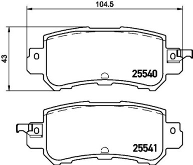 Колодки гальмівні дискові Mazda CX-3 (DK) (15-) - NISSHINBO NP5052