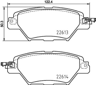 Колодки тормозные дисковые задние Mazda CX-9 (16-) - NISSHINBO NP5070