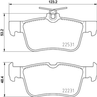 Колодки тормозные дисковые задние Ford Kuga (12-)/Mondeo (14-)/Ford Edge (15-) - NISSHINBO NP5081