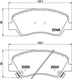 Колодки гальмівні дискові передние Hyundai Accent, i20/Kia rio 1.2, 1.4, 1.6 (11-) - (1360212006K, 581011RA00, 581011RA05) NISSHINBO NP6041 (фото 1)