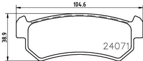 Колодки тормозные дисковые задние Daewoo Nubira/Chevrolet Lachetti 1.6, 1.8 (03-) - NISSHINBO NP6045